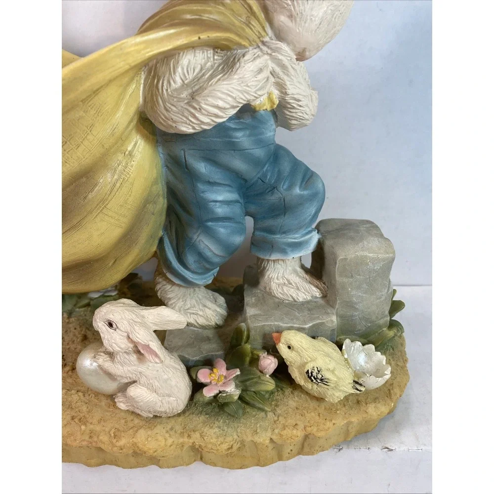 Easter Rabbit Bunny Chick Egg Floral Planter Candle Holder Vase Candy Dish Resin